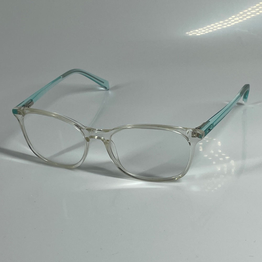 Puma PJ0049OCOS 001 Clear Blue Square Eyeglasses Frames Unisex with Case - Picture 2 of 10